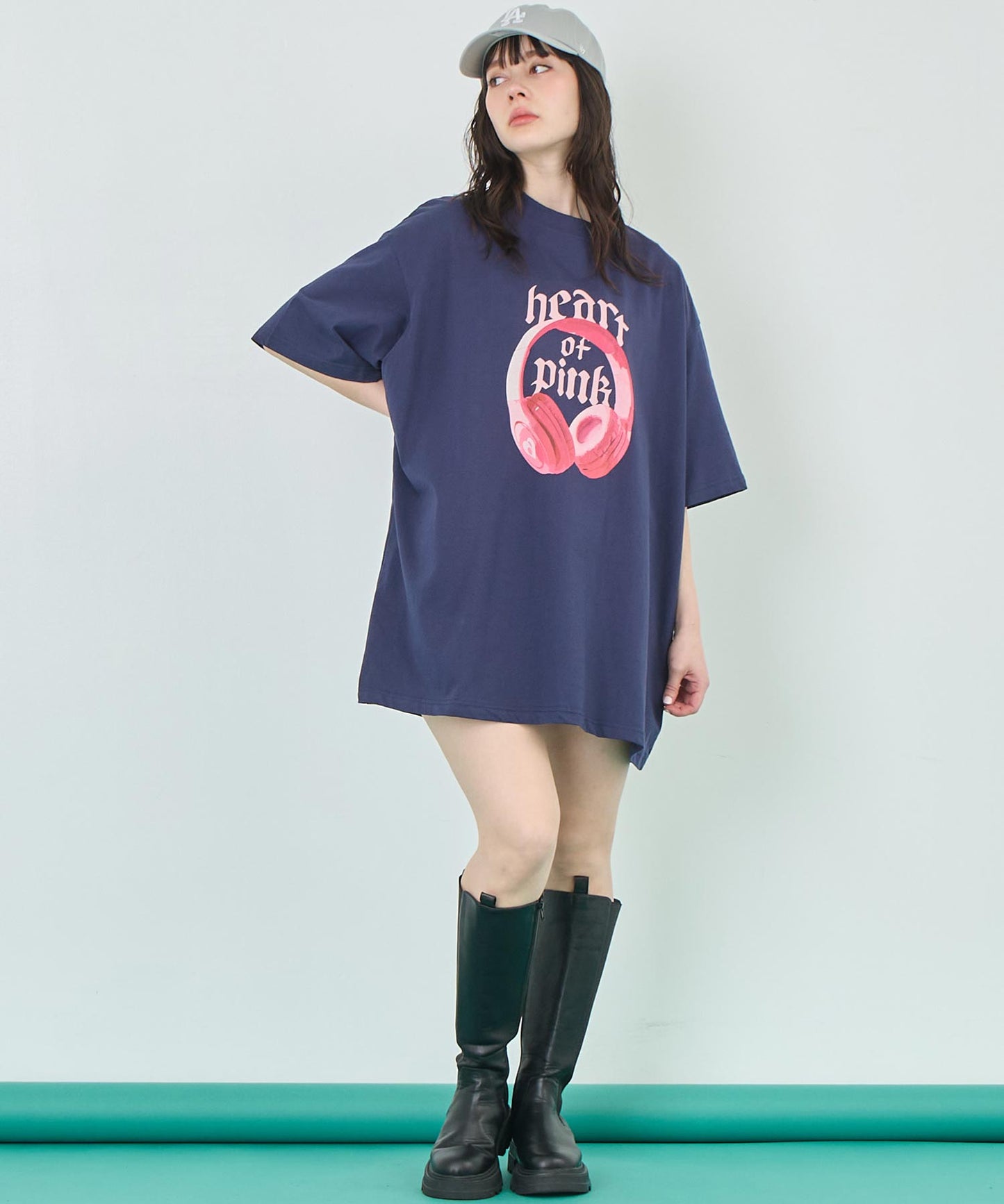 イヤホンプリント ビッグ Tシャツ 153-5787