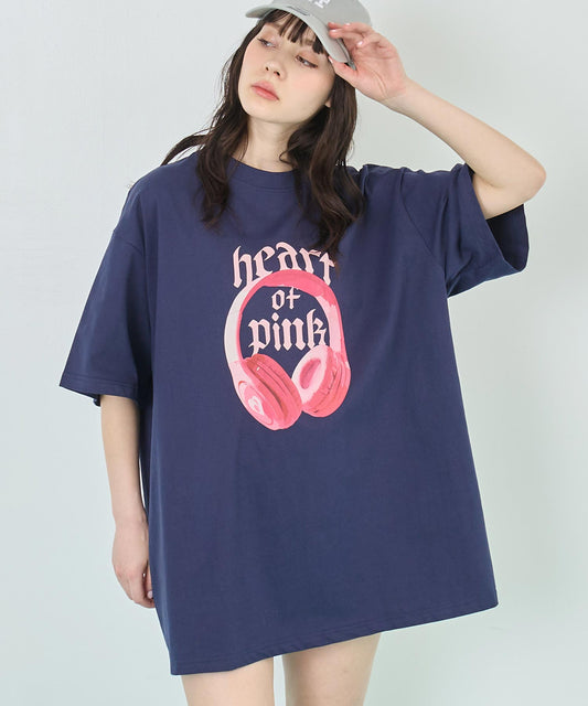 イヤホンプリント ビッグ Tシャツ 153-5787