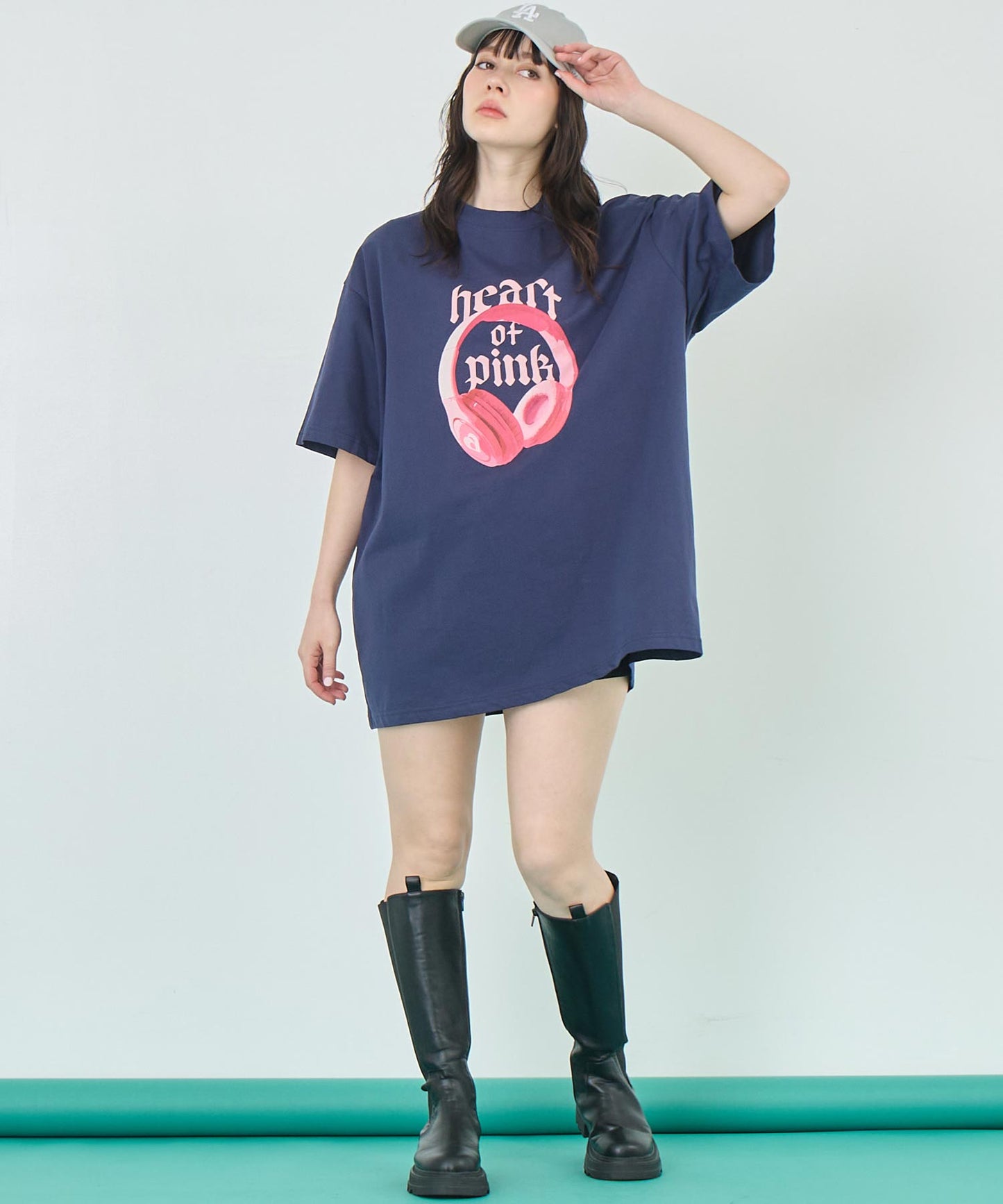 イヤホンプリント ビッグ Tシャツ 153-5787