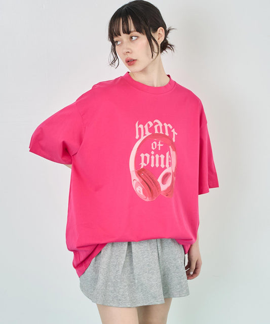 イヤホンプリント ビッグ Tシャツ 153-5787