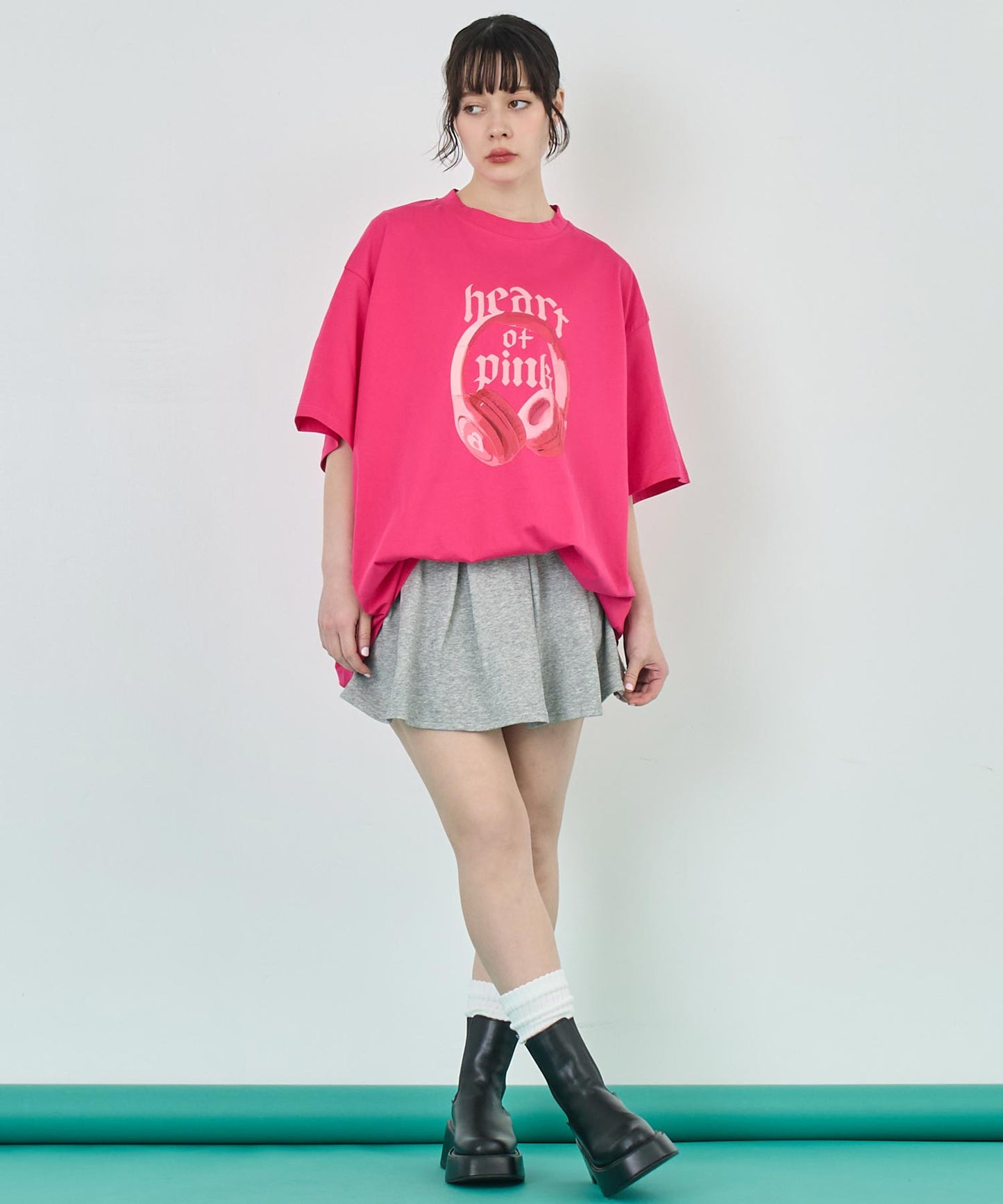 イヤホンプリント ビッグ Tシャツ 153-5787