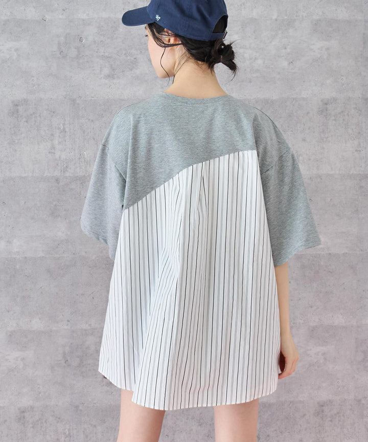 シャツ ドッキング デザイン Tシャツ 153-5788