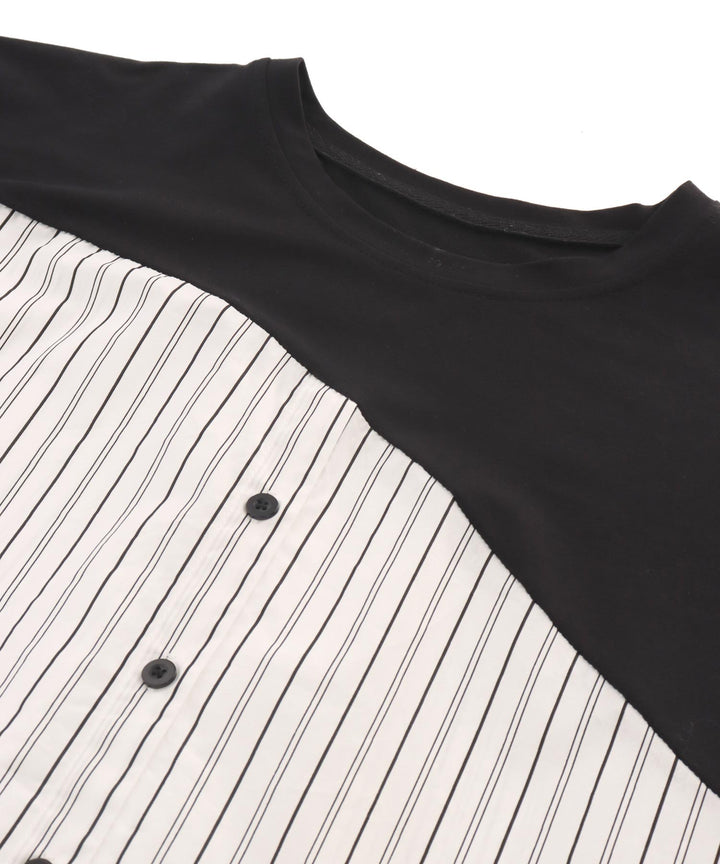 シャツ ドッキング デザイン Tシャツ 153-5788