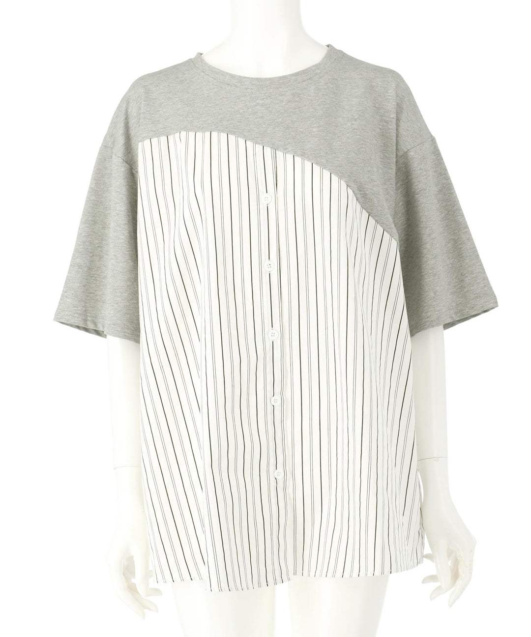 シャツ ドッキング デザイン Tシャツ 153-5788