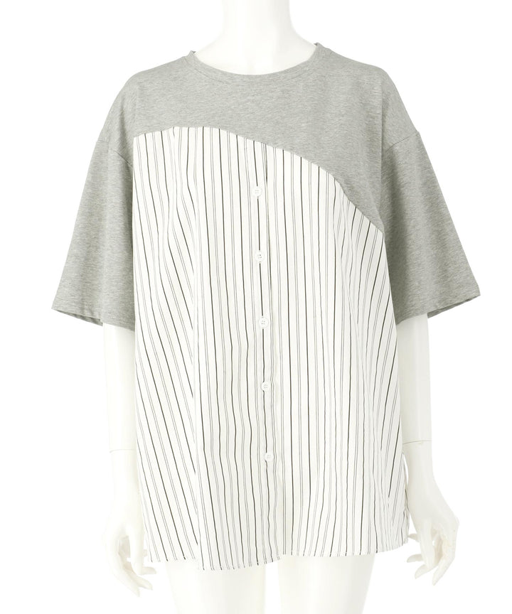 シャツ ドッキング デザイン Tシャツ 153-5788