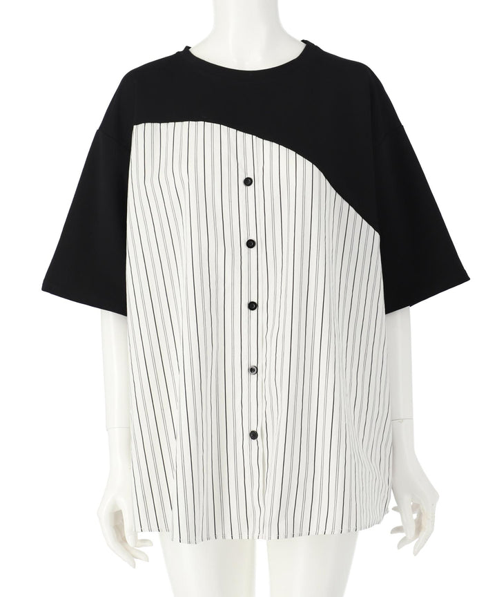シャツ ドッキング デザイン Tシャツ 153-5788