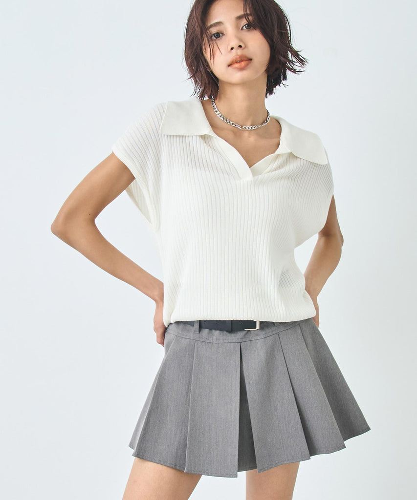 ノースリーブ サマー ニット ポロ トップス 153-5791 – ANAP