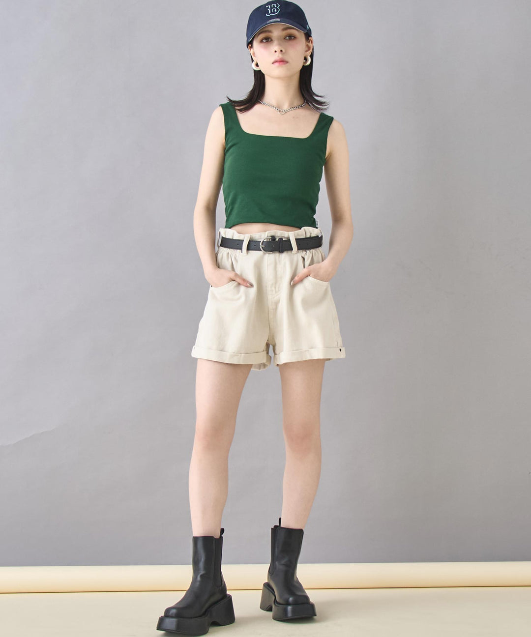 クロップド タンクトップ 153-5793