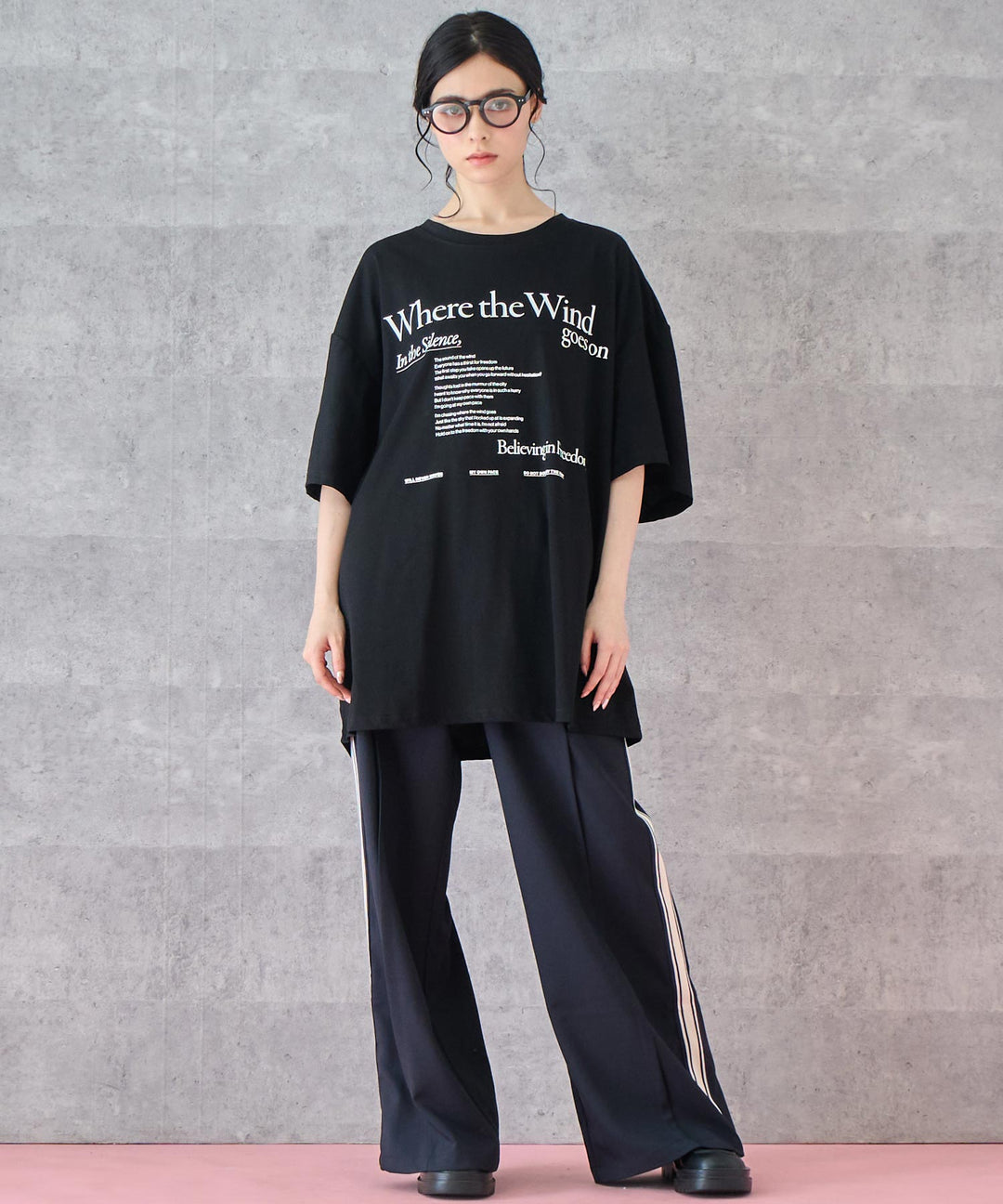 メッセージ ロゴ ビッグ Tシャツ 153-5798