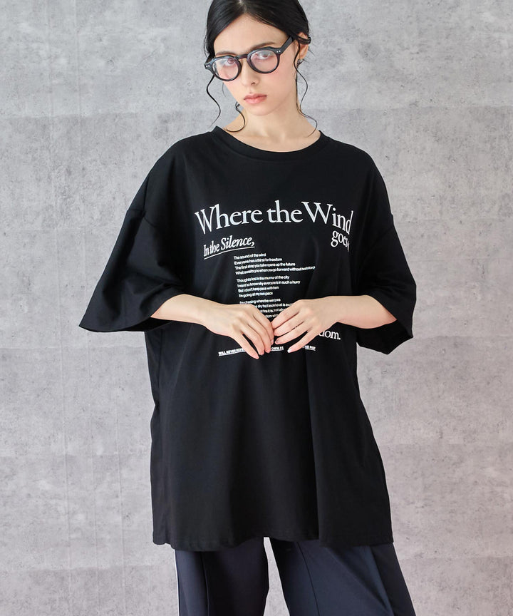 メッセージ ロゴ ビッグ Tシャツ 153-5798