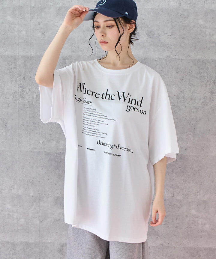 メッセージ ロゴ ビッグ Tシャツ 153-5798
