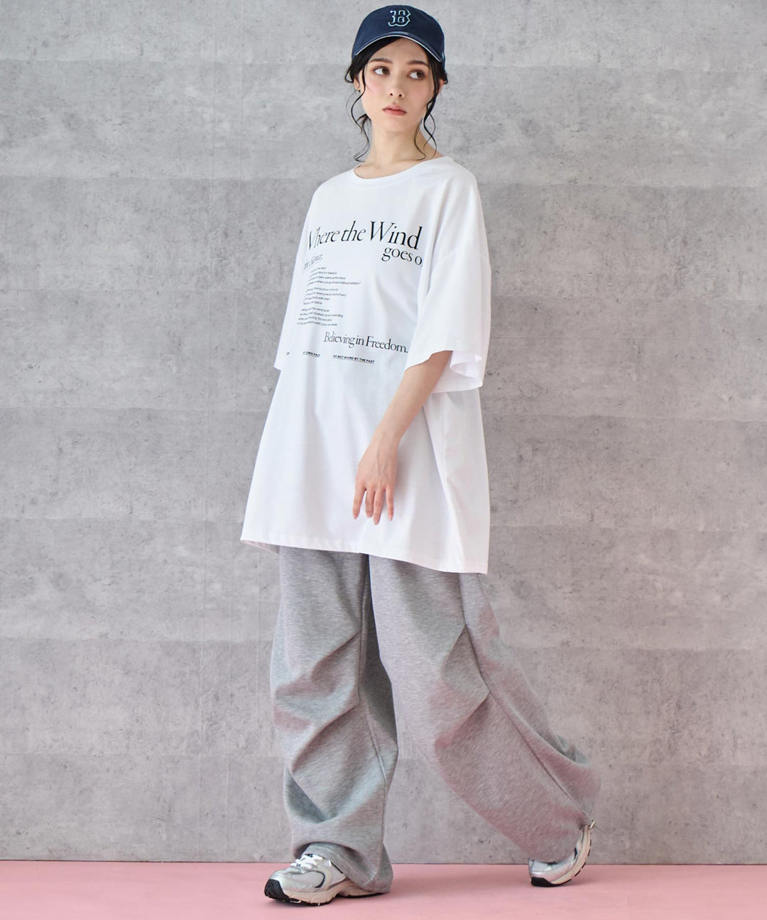 メッセージ ロゴ ビッグ Tシャツ 153-5798