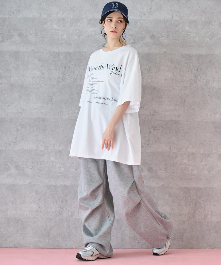 メッセージ ロゴ ビッグ Tシャツ 153-5798