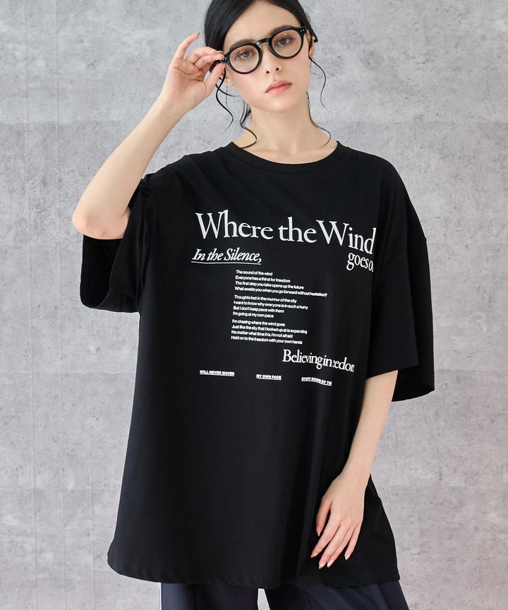メッセージ ロゴ ビッグ Tシャツ 153-5798