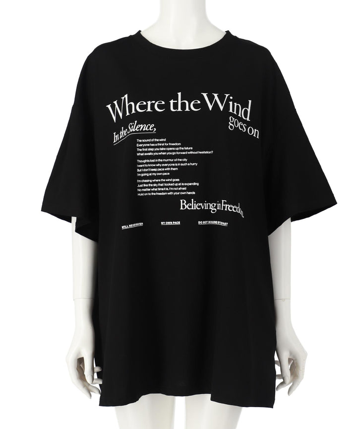 メッセージ ロゴ ビッグ Tシャツ 153-5798