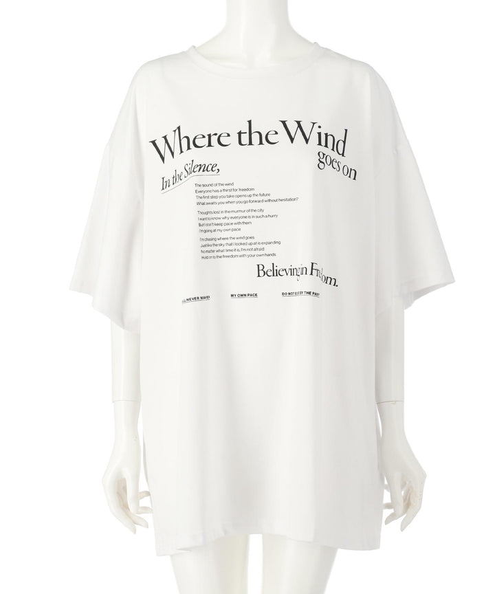 メッセージ ロゴ ビッグ Tシャツ 153-5798