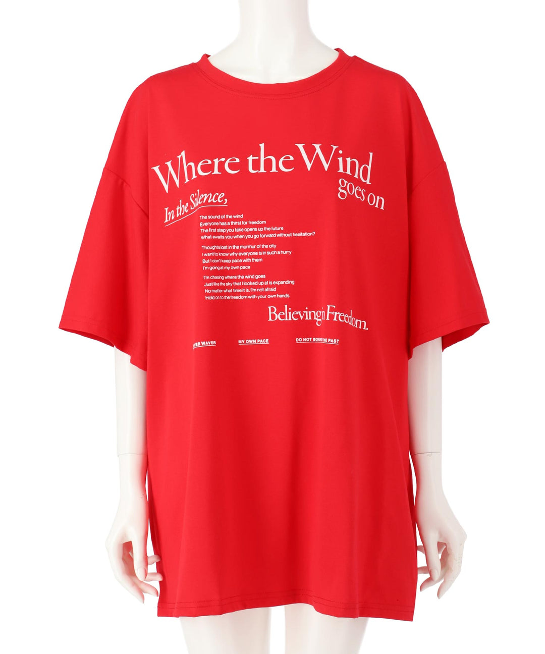 メッセージ ロゴ ビッグ Tシャツ 153-5798