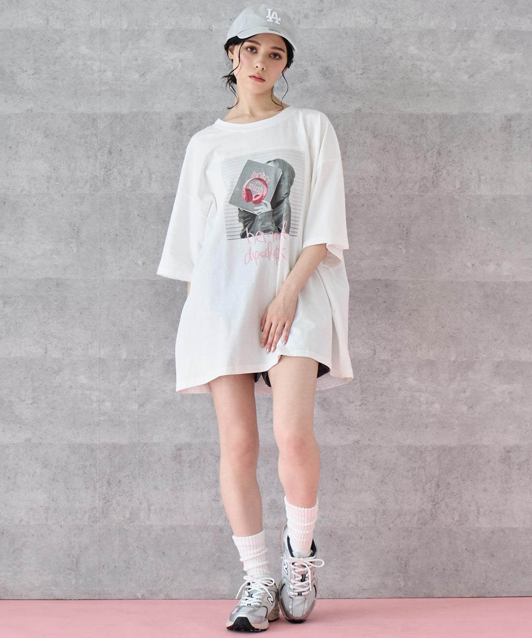 heartofpink フォト プリント ビッグ Tシャツ 153-5799