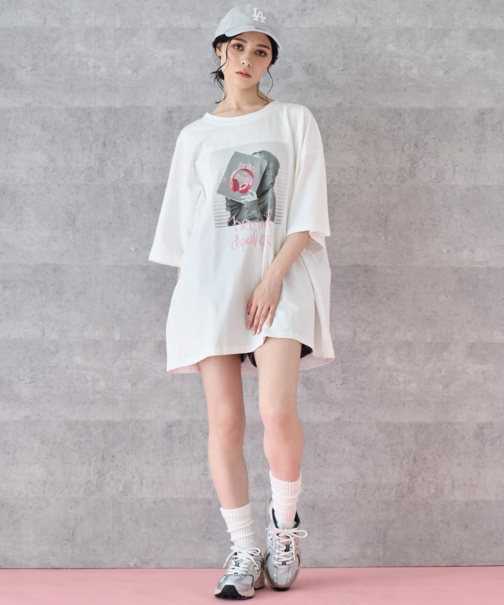 heartofpink フォト プリント ビッグ Tシャツ 153-5799