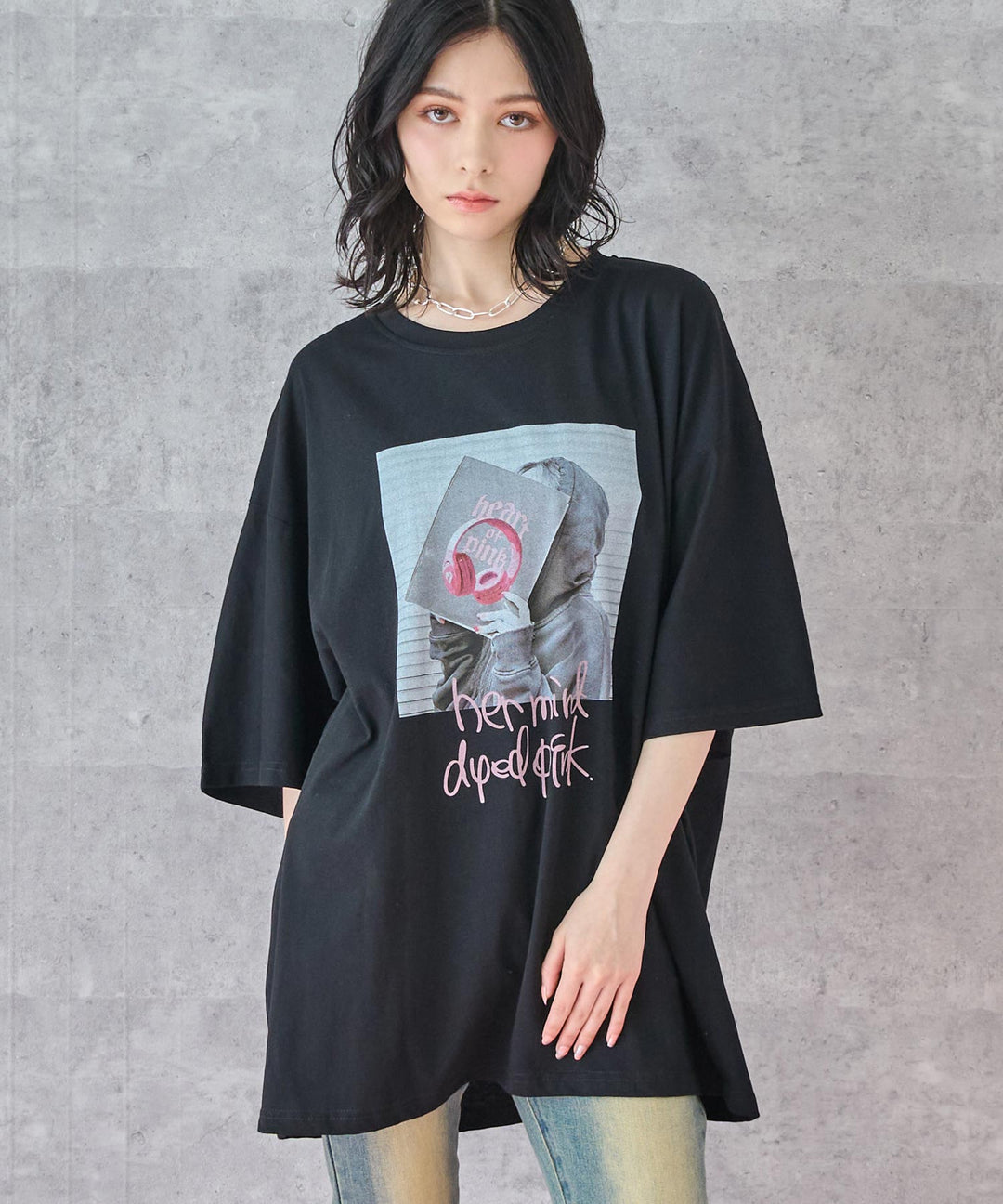 heartofpink フォト プリント ビッグ Tシャツ 153-5799