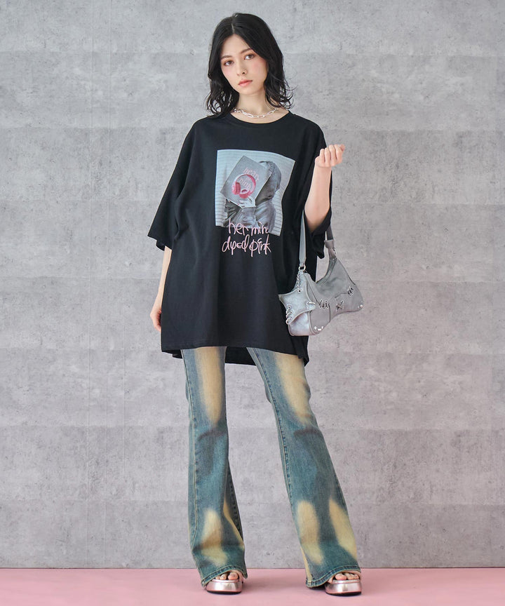 heartofpink フォト プリント ビッグ Tシャツ 153-5799
