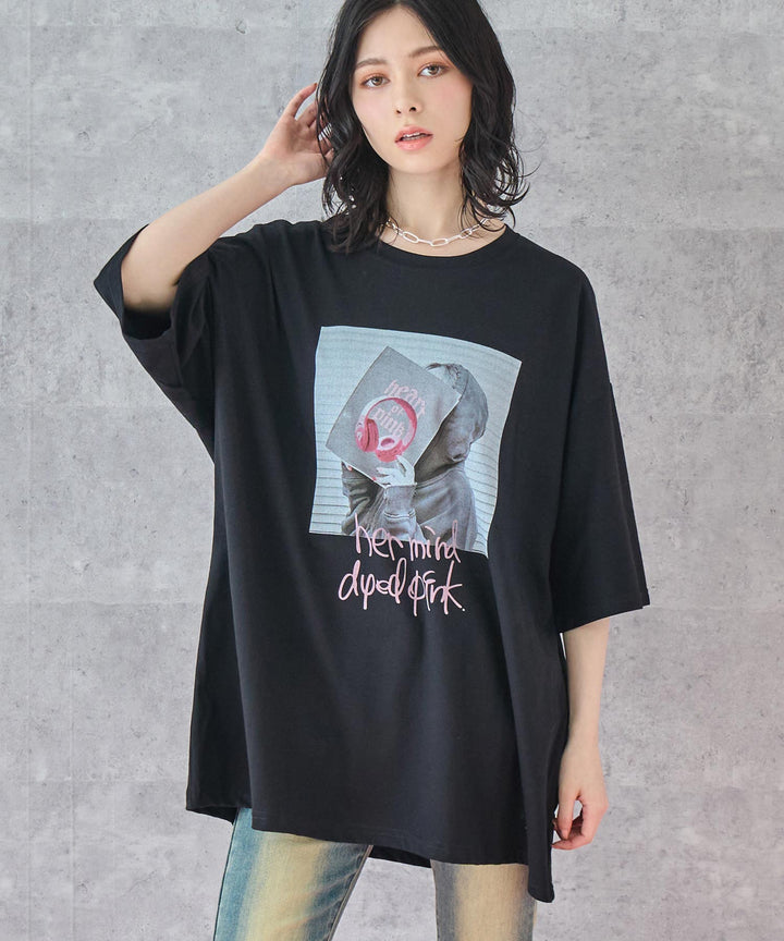 heartofpink フォト プリント ビッグ Tシャツ 153-5799