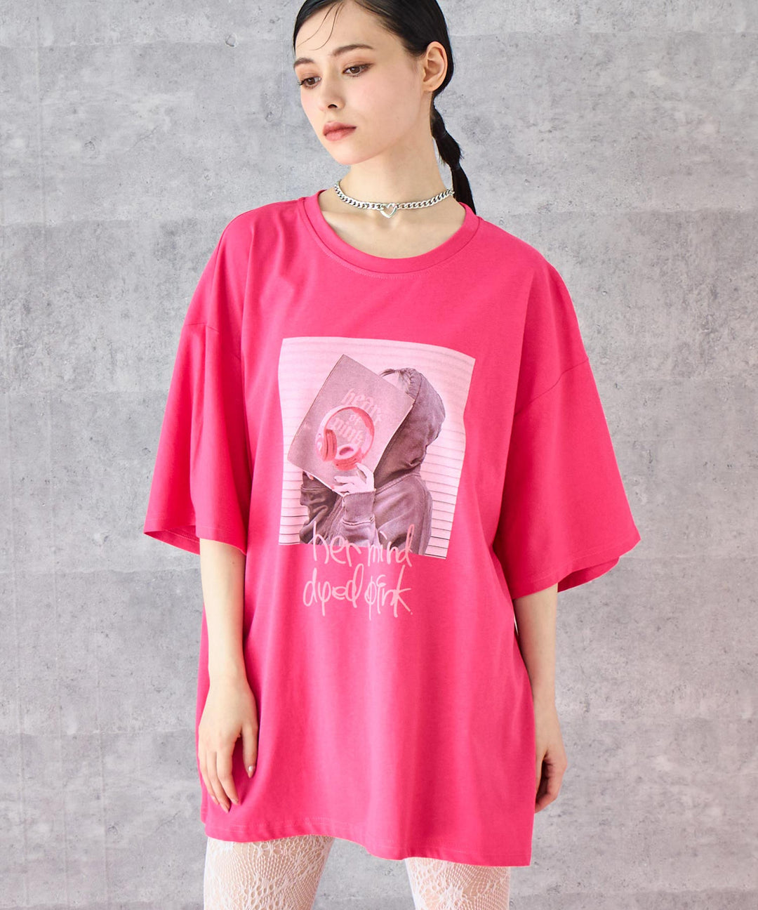 heartofpink フォト プリント ビッグ Tシャツ 153-5799