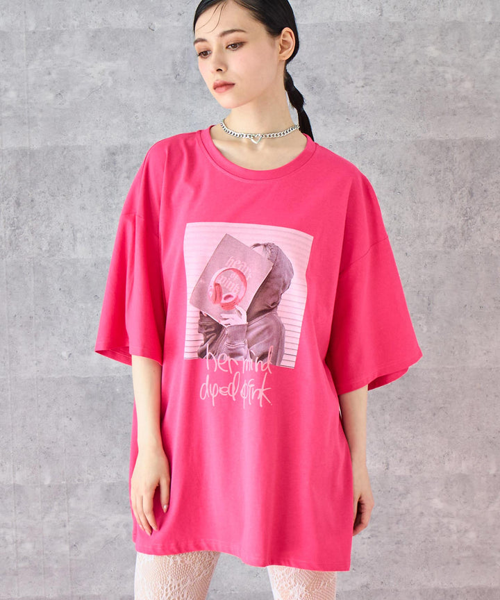 heartofpink フォト プリント ビッグ Tシャツ 153-5799