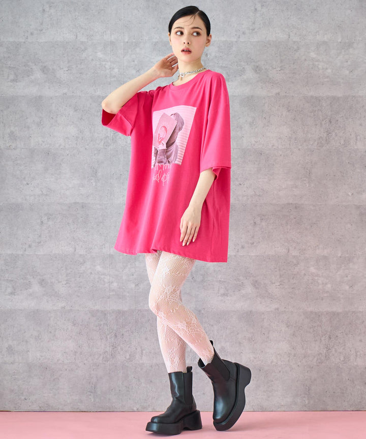 heartofpink フォト プリント ビッグ Tシャツ 153-5799