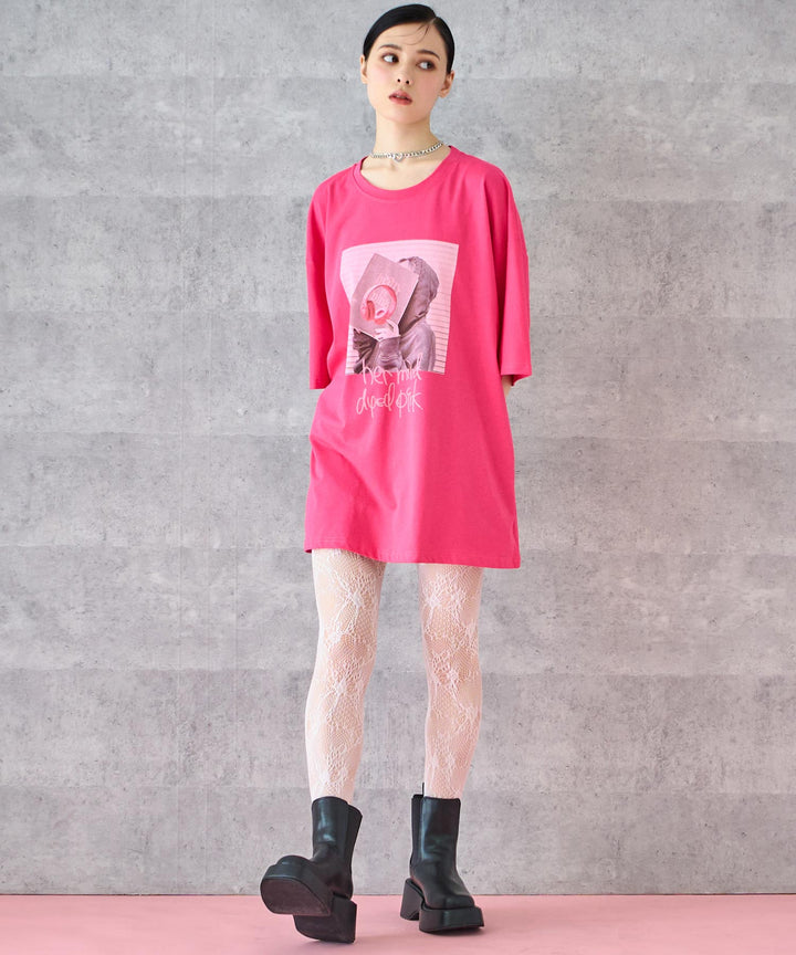 heartofpink フォト プリント ビッグ Tシャツ 153-5799