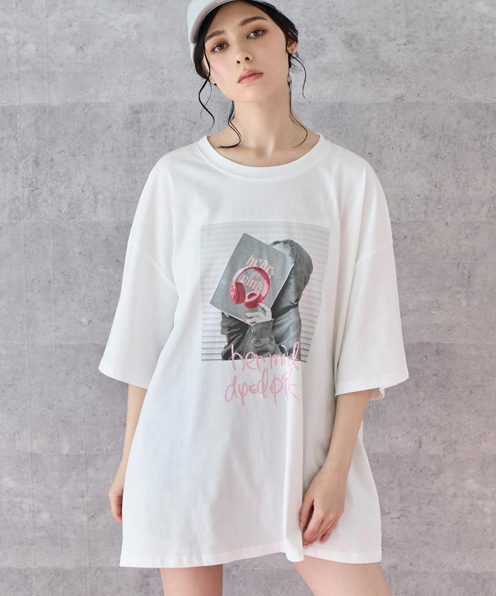 heartofpink フォト プリント ビッグ Tシャツ 153-5799