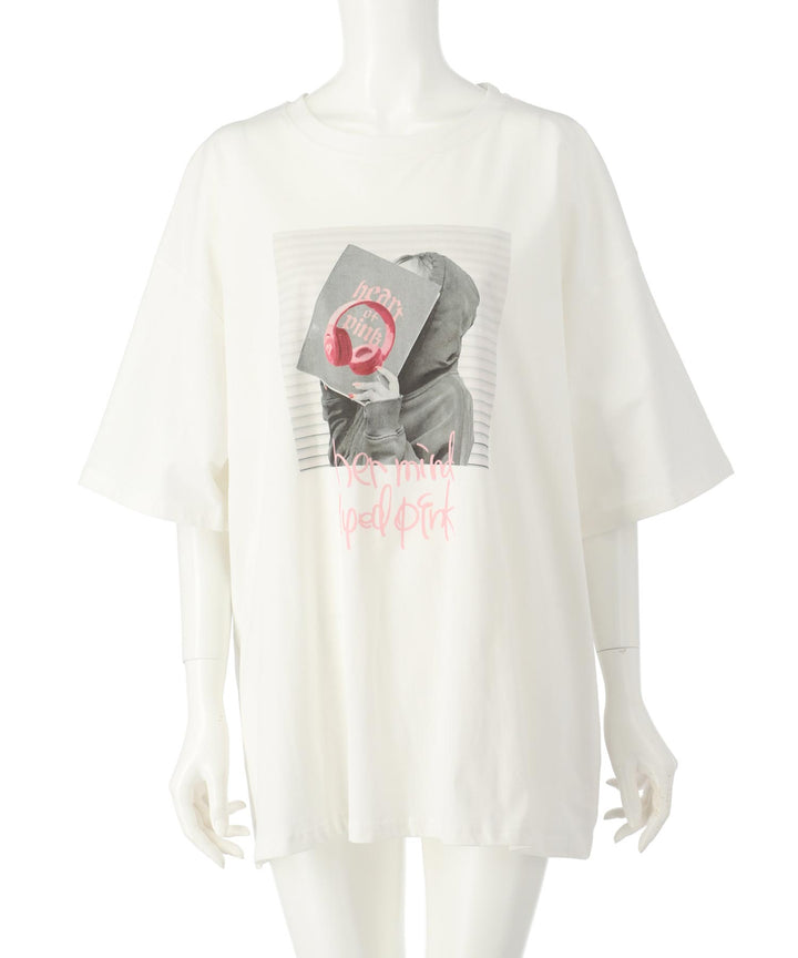 heartofpink フォト プリント ビッグ Tシャツ 153-5799