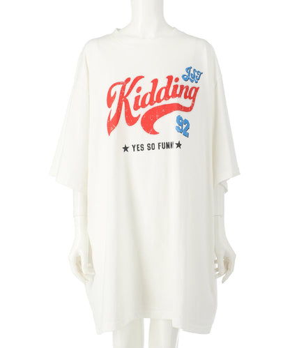 レトロ POP ロゴ プリント ビッグ Tシャツ 153-5800