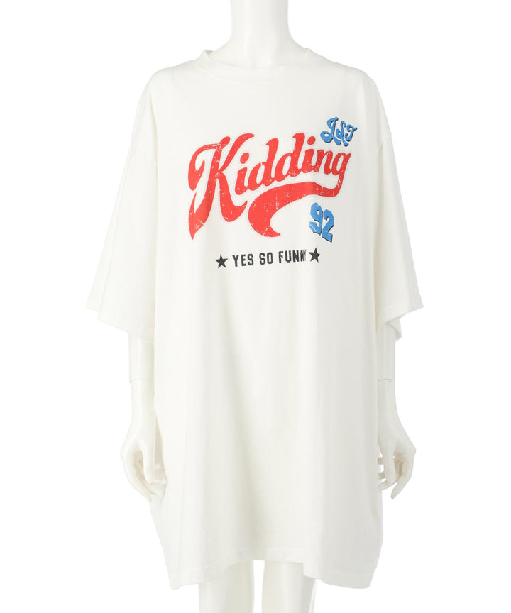 レトロ POP ロゴ プリント ビッグ Tシャツ 153-5800