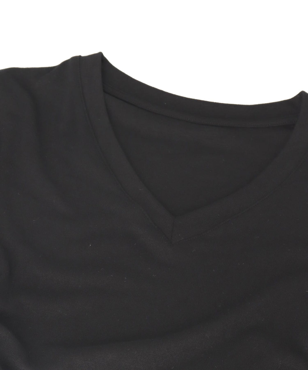 裾ギャザー Vネック Tシャツ 153-5802