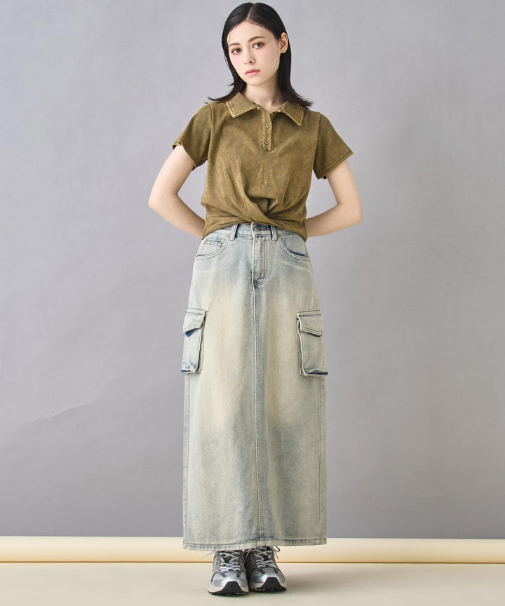 ウエストクロス クロップド ポロシャツ 153-5827