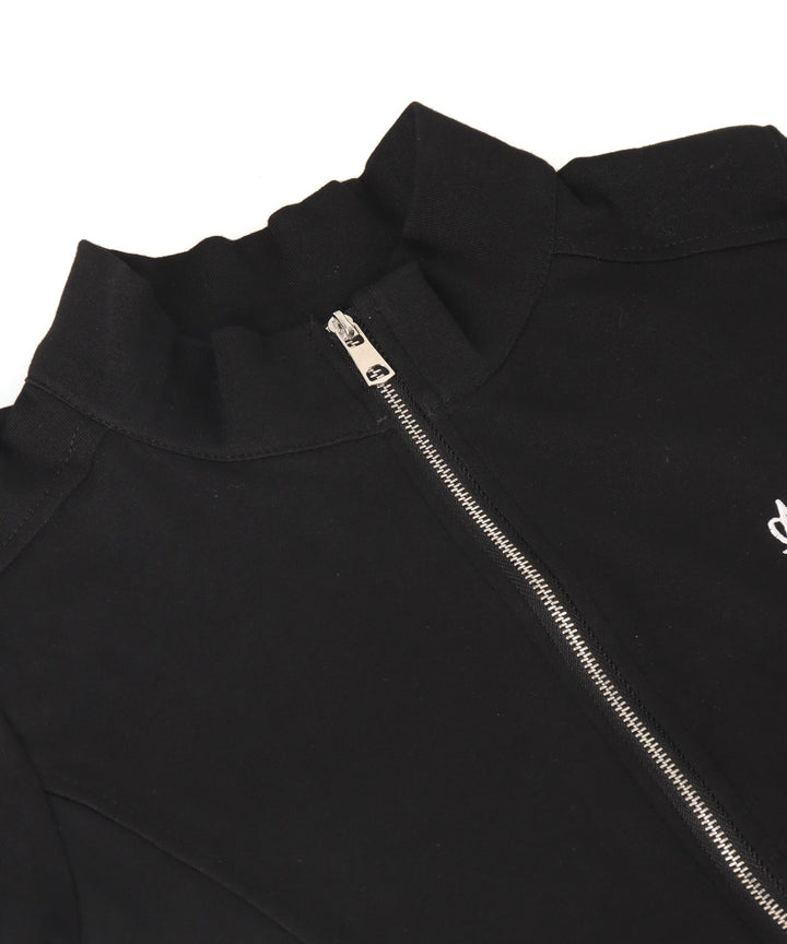 ハート ロゴ モックネック ダブルZIP 半袖 トップス 153-5870