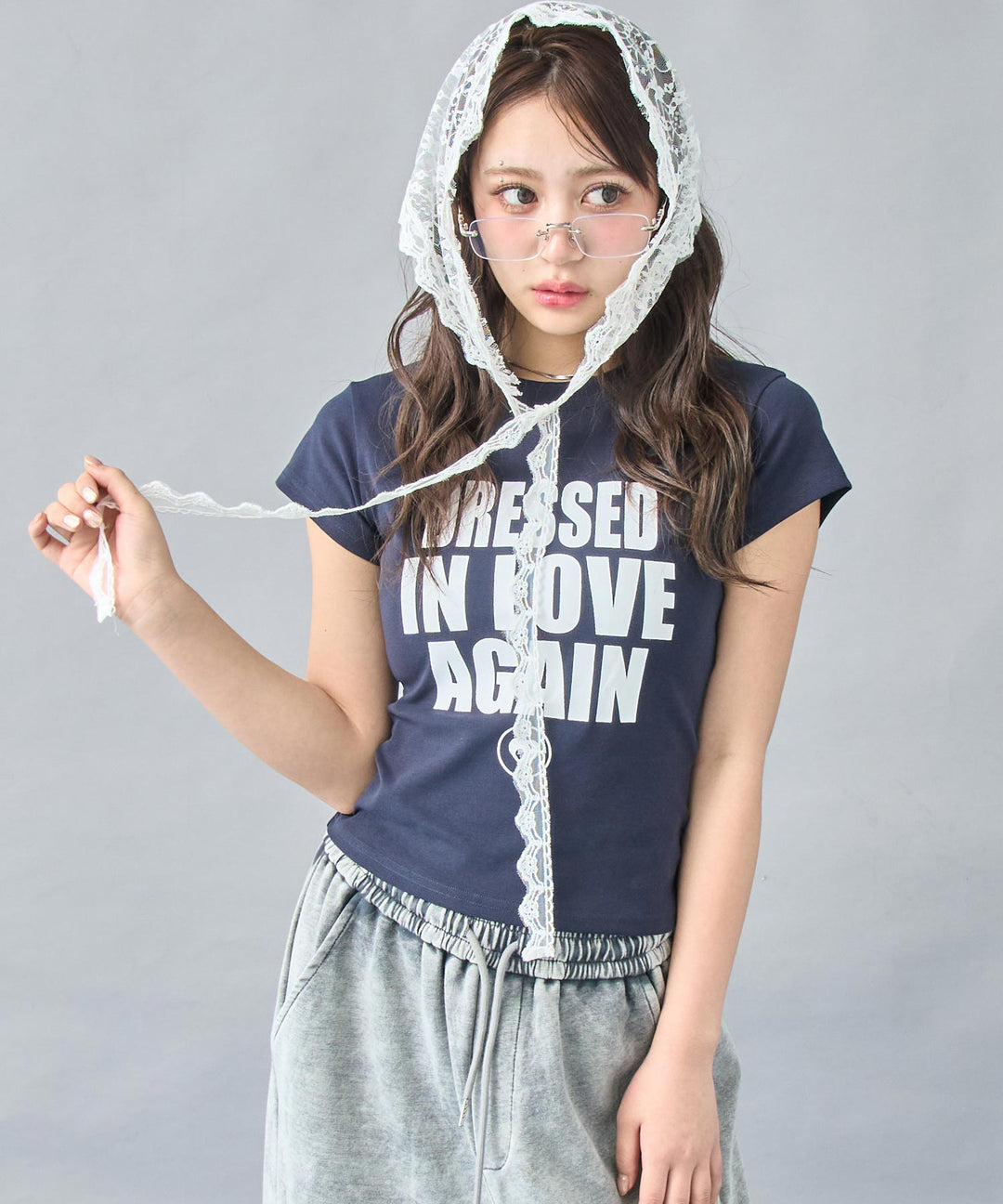 メッセージ ロゴ ストレッチ Tシャツ 153-5874