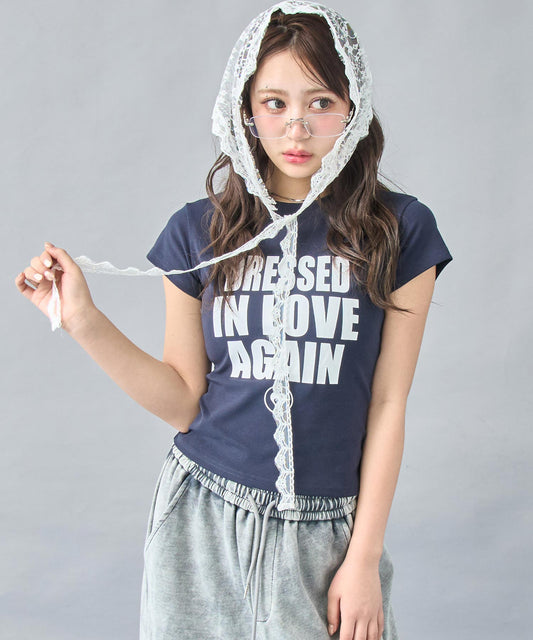 メッセージ ロゴ ストレッチ Tシャツ 153-5874