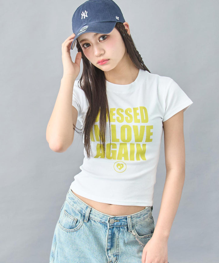 メッセージ ロゴ ストレッチ Tシャツ 153-5874