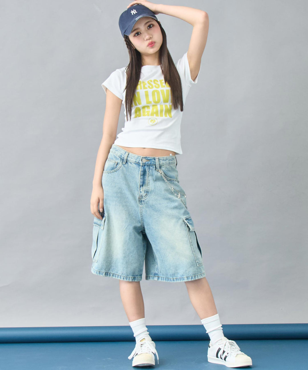 メッセージ ロゴ ストレッチ Tシャツ 153-5874