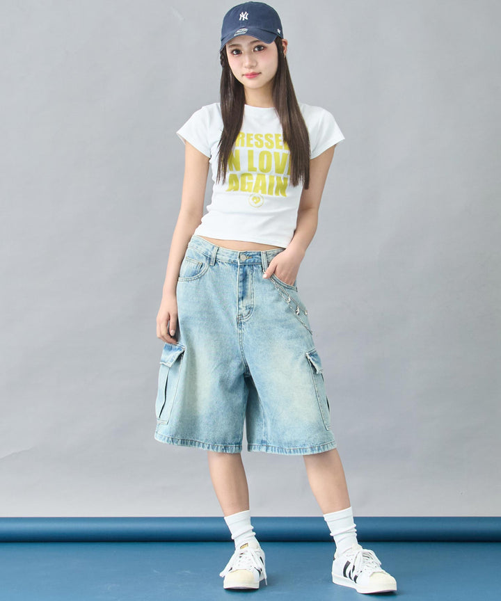 メッセージ ロゴ ストレッチ Tシャツ 153-5874