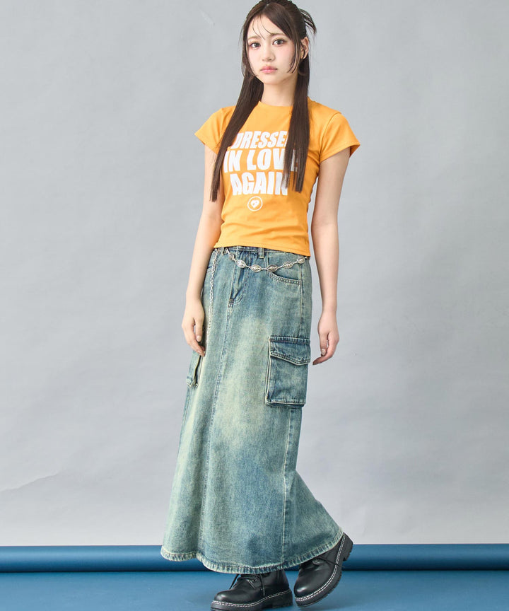 メッセージ ロゴ ストレッチ Tシャツ 153-5874
