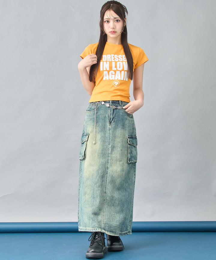 メッセージ ロゴ ストレッチ Tシャツ 153-5874