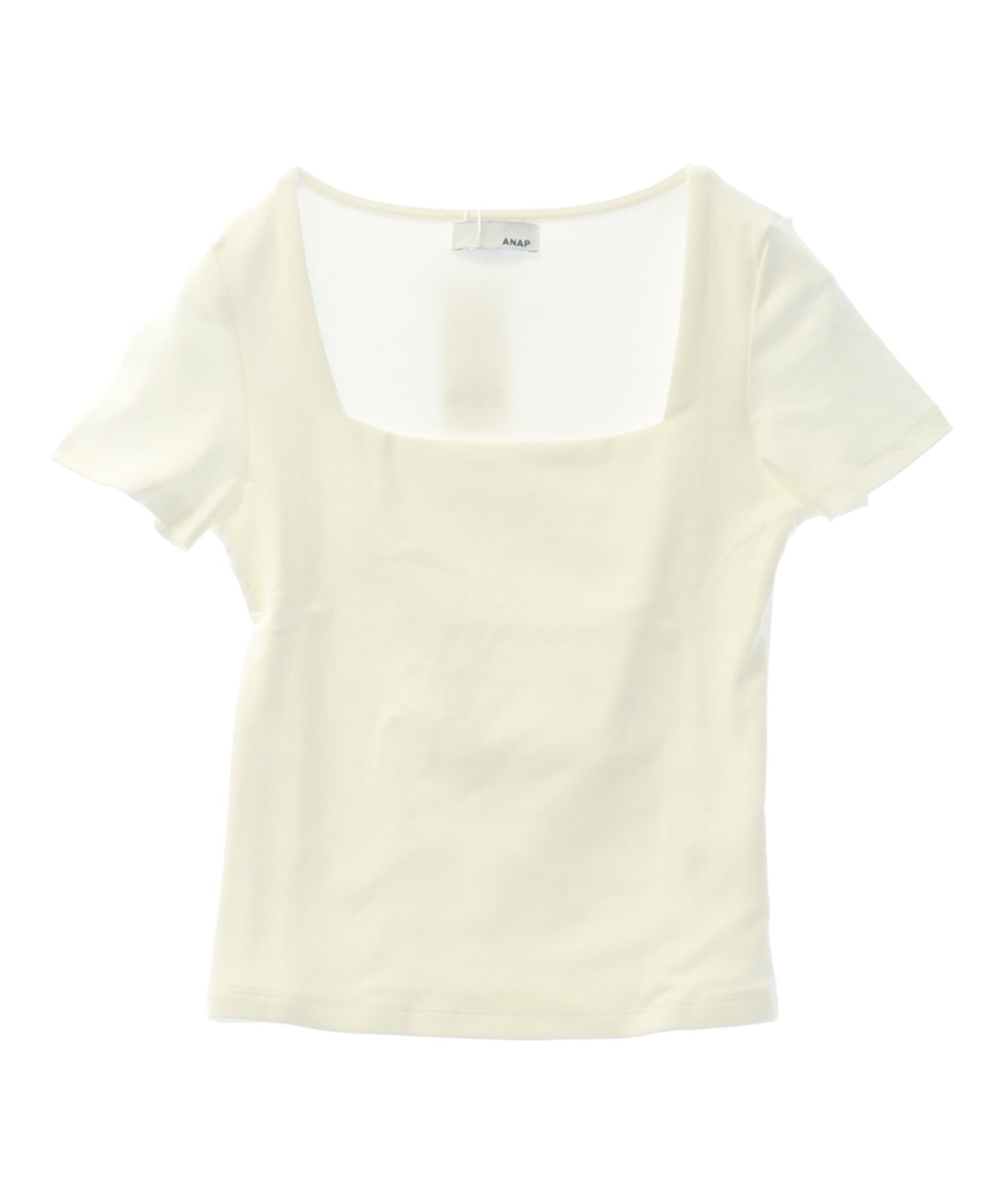 デコルテ キレイ見え スクエア ネック ストレッチ Tシャツ 153-5888