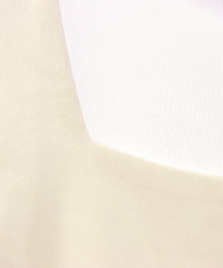 デコルテ キレイ見え スクエア ネック ストレッチ Tシャツ 153-5888