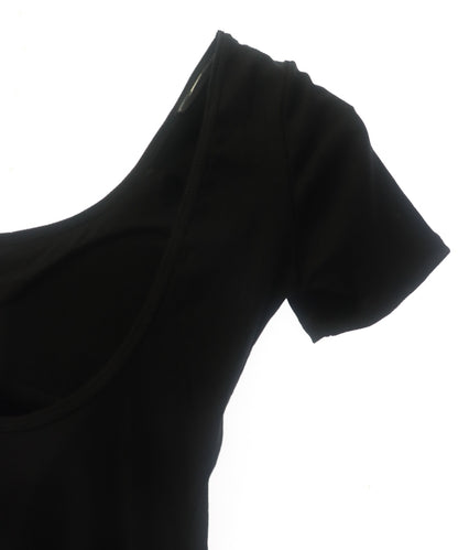 パッド入り 背中キレイ見え リブ Tシャツ 153-5890