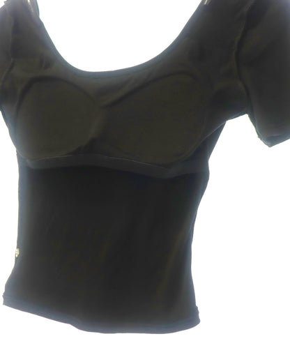 パッド入り 背中キレイ見え リブ Tシャツ 153-5890