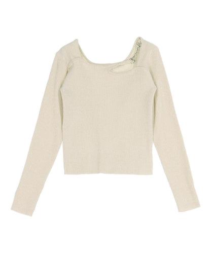 オープンデザイン メタル付き ラメニット 153-5963