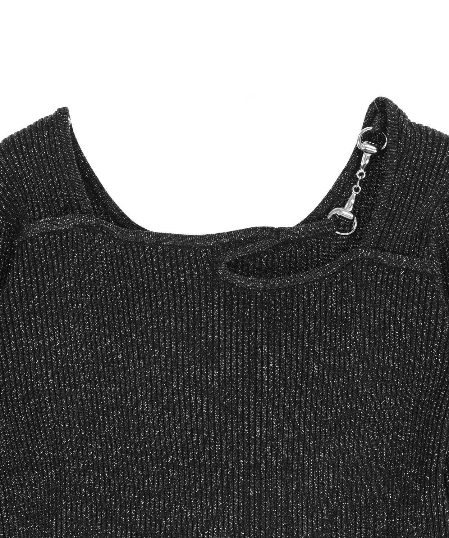 オープンデザイン メタル付き ラメニット 153-5963